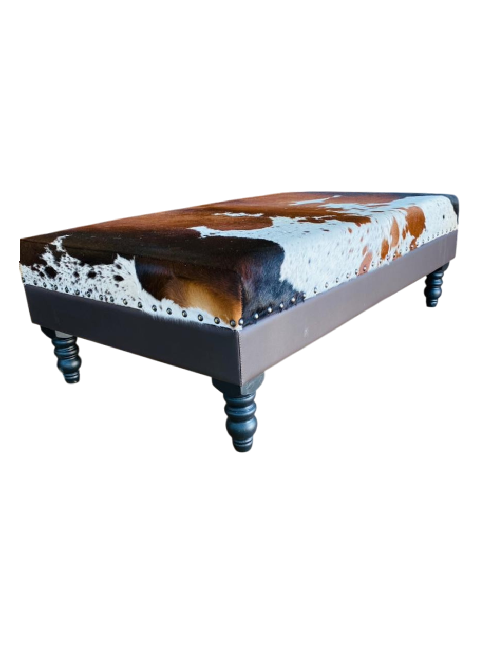 Authentic Nguni Cowhide Ottoman – THS10031 ( 1400mm X 800mm X 45mm)