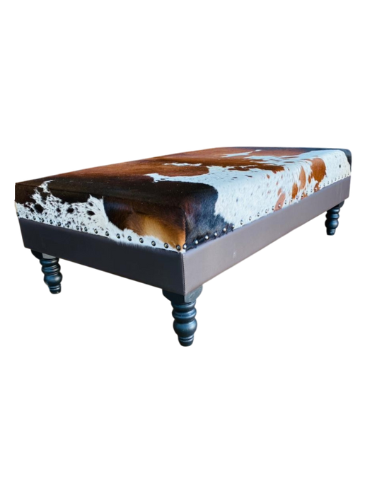 Authentic Nguni Cowhide Ottoman – THS10031 ( 1400mm X 800mm X 45mm)
