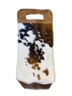 Handcrafted Nguni Cowhide Two-Bottle Wine Holder - THS10007