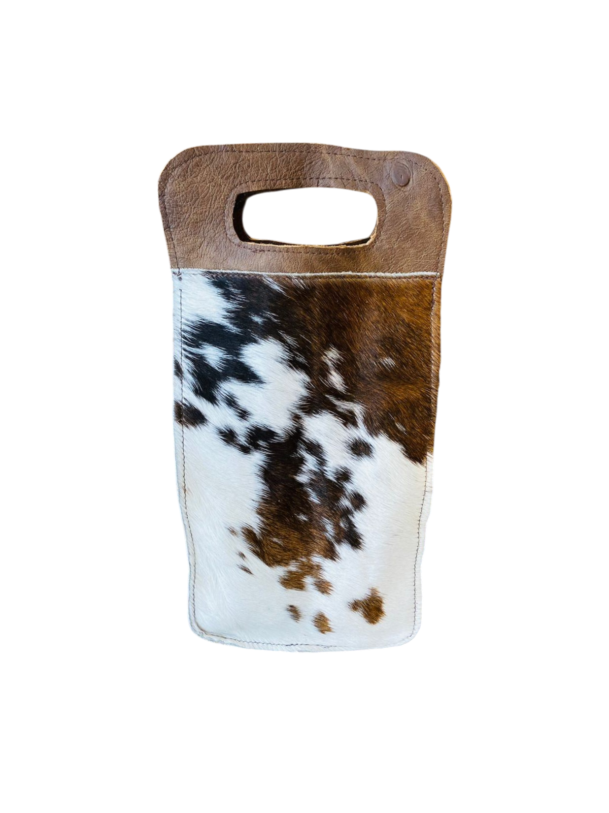 Handcrafted Nguni Cowhide Two-Bottle Wine Holder - THS10007