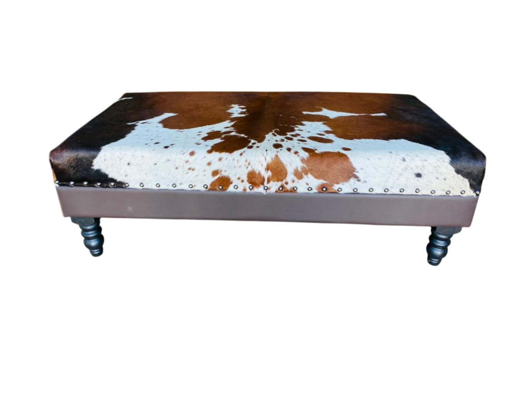 Authentic Nguni Cowhide Ottoman – THS10031 ( 1400mm X 800mm X 45mm)