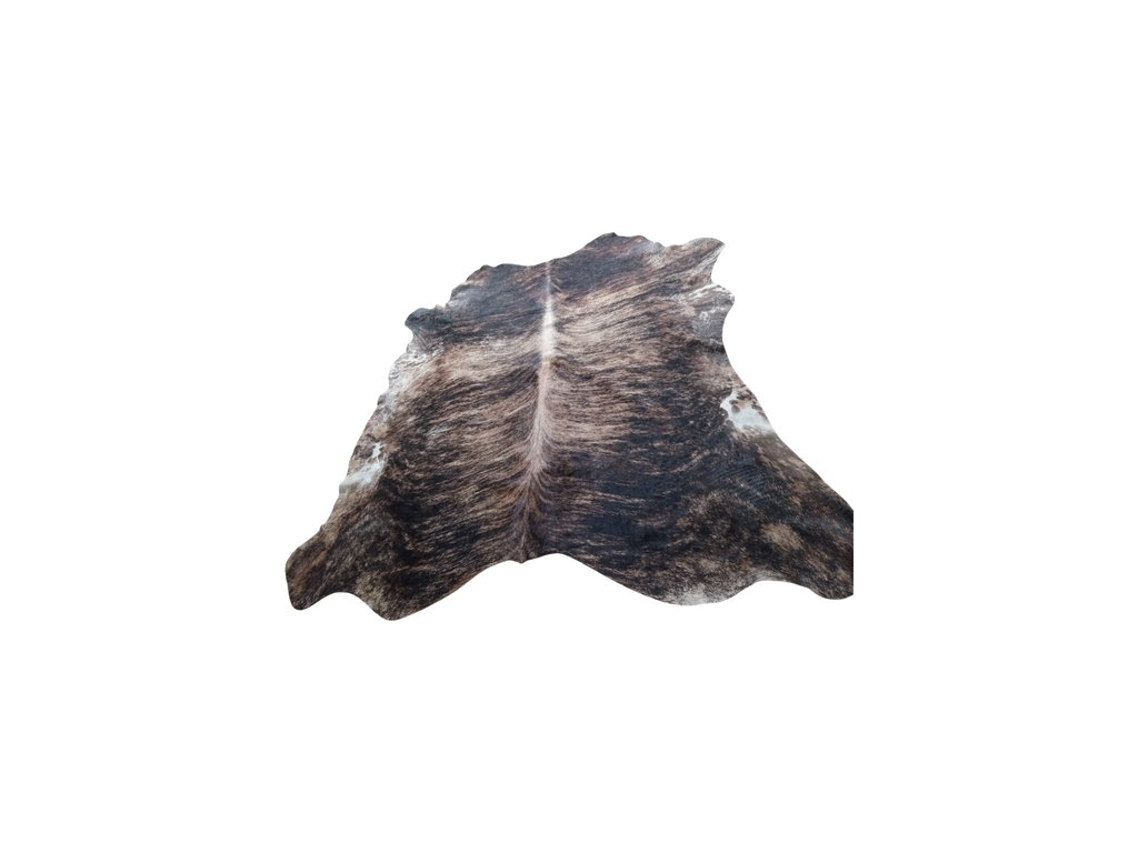 NGUNI BRINDLE BROWN&WHITE COWHIDE RUG 2m x 1.83m AAS 7936