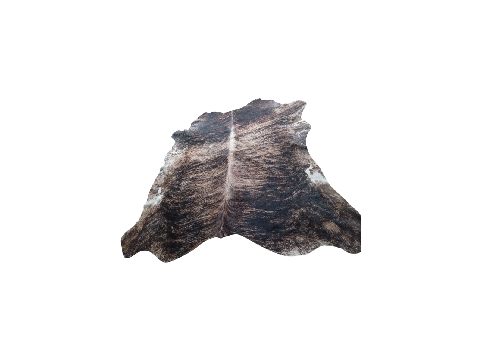 NGUNI BRINDLE BROWN&WHITE COWHIDE RUG 2m x 1.83m AAS 7936