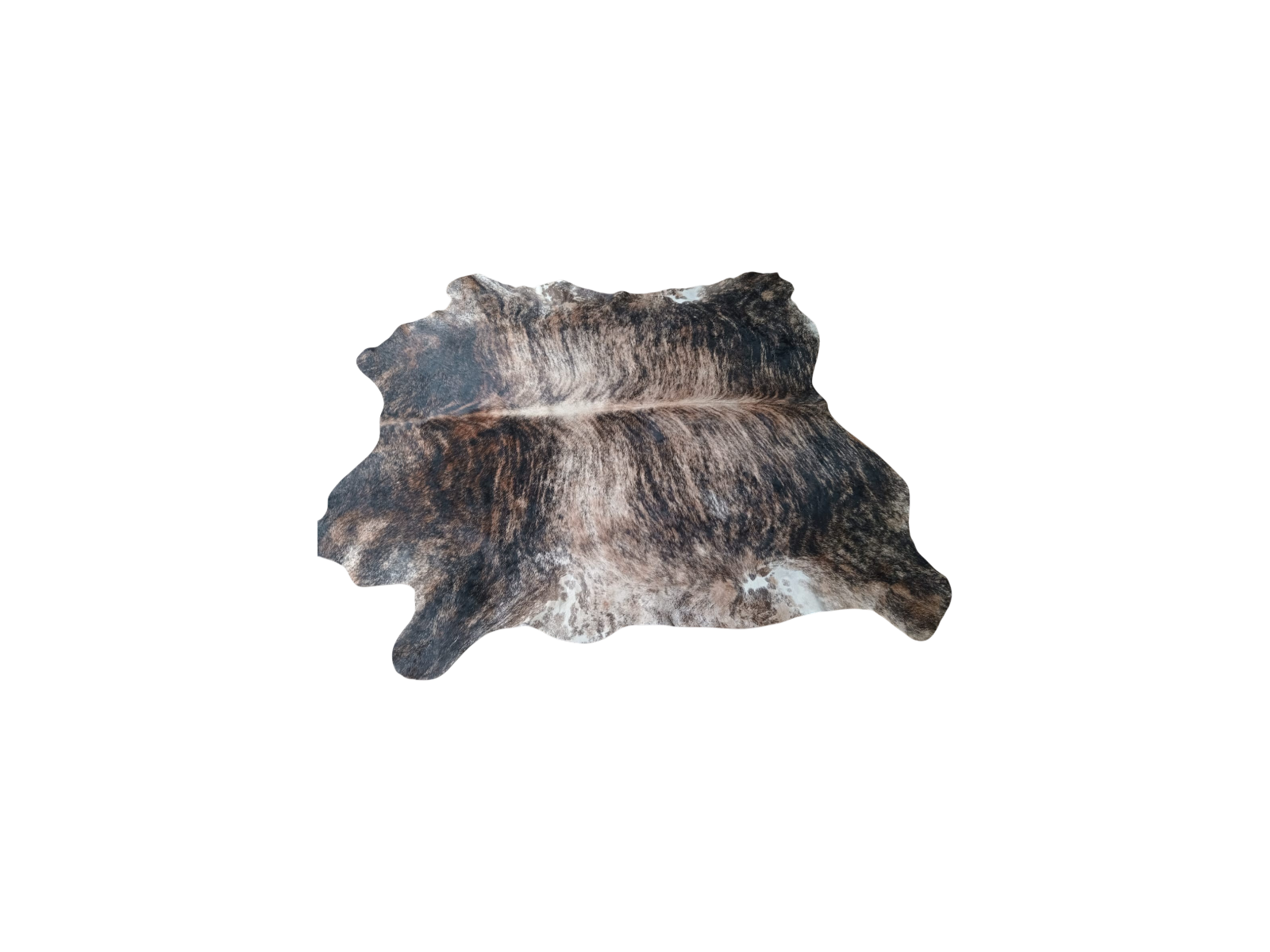 NGUNI BRINDLE BROWN&WHITE COWHIDE RUG 2m x 1.83m AAS 7936