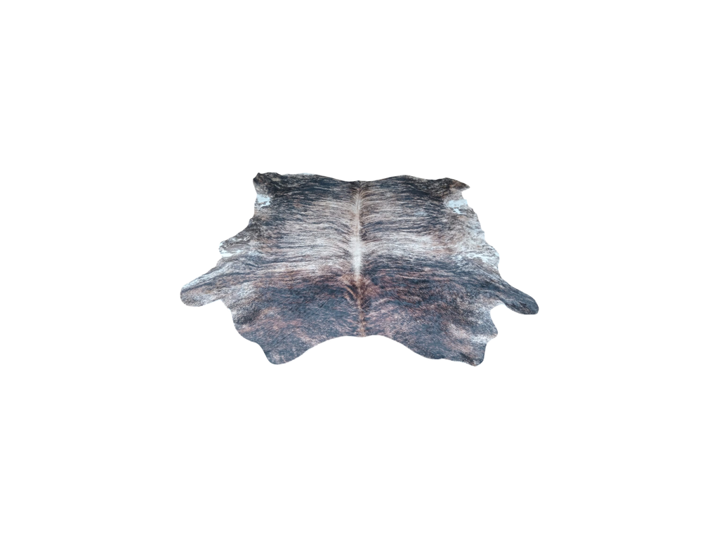 NGUNI BRINDLE BROWN&WHITE COWHIDE RUG 2m x 1.83m AAS 7936