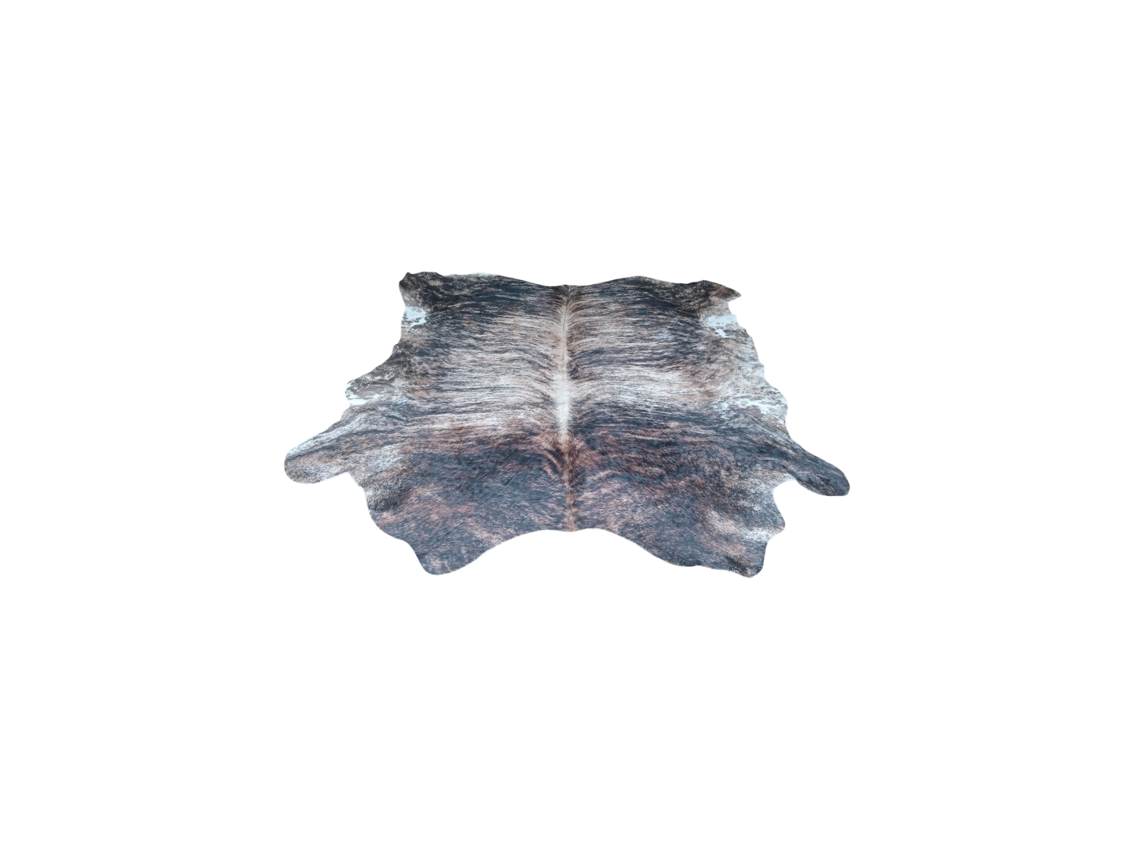 NGUNI BRINDLE BROWN&WHITE COWHIDE RUG 2m x 1.83m AAS 7936