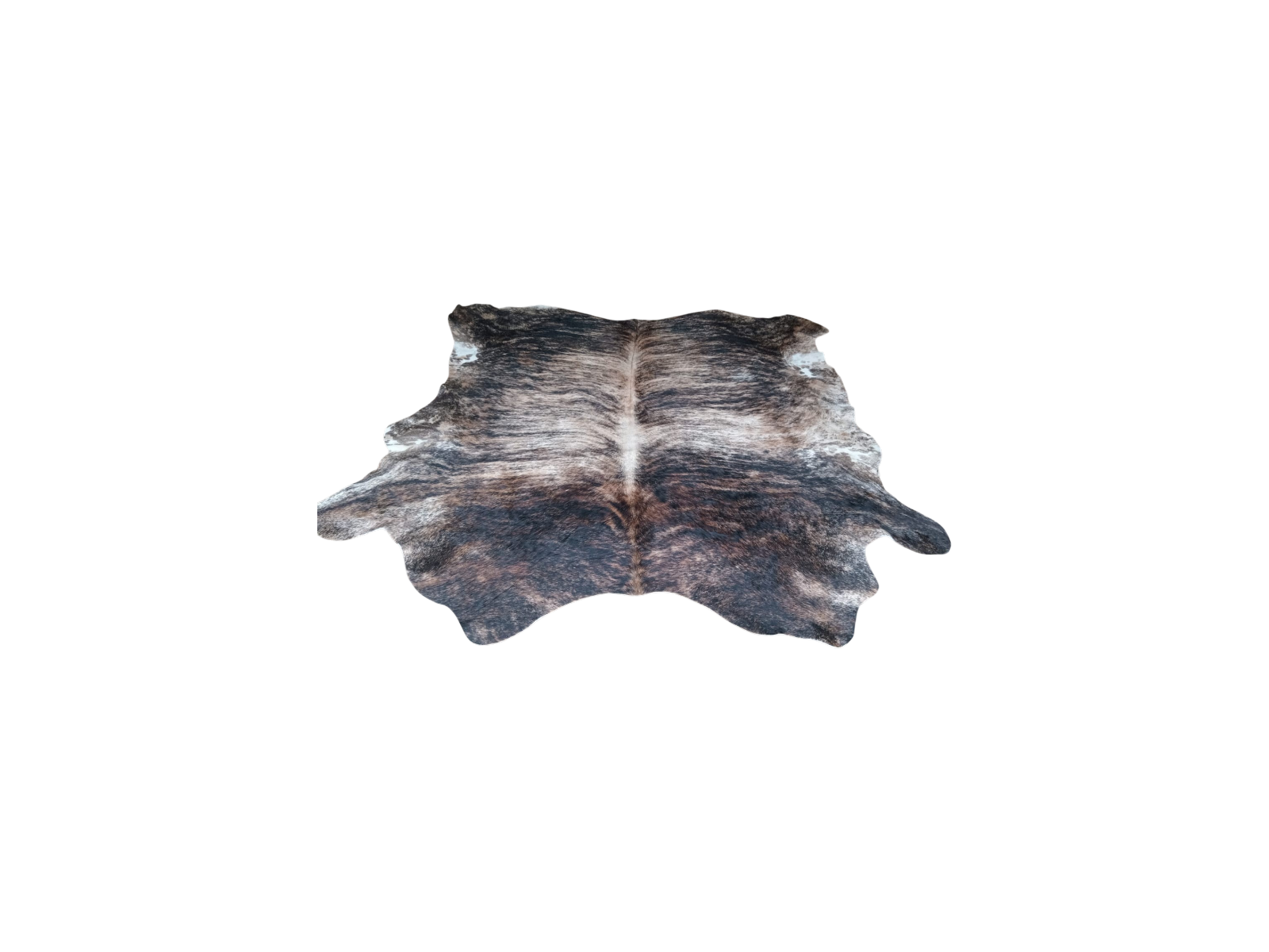 NGUNI BRINDLE BROWN&WHITE COWHIDE RUG 2m x 1.83m AAS 7936