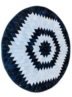 Black and White Nguni Cow Hide Designer Rug/Carpet
