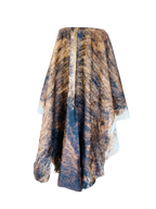 Brown and white Brindle cowhide rug 