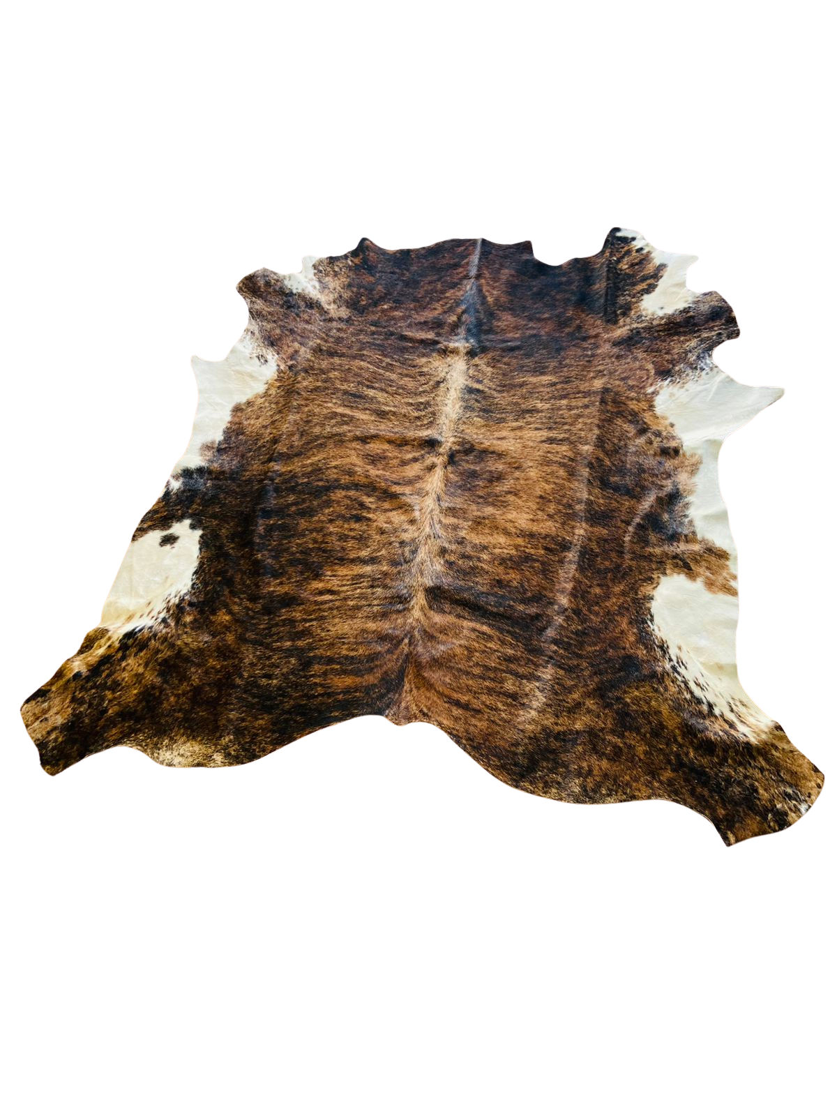 Brown and white Brindle cowhide rug the hide shop