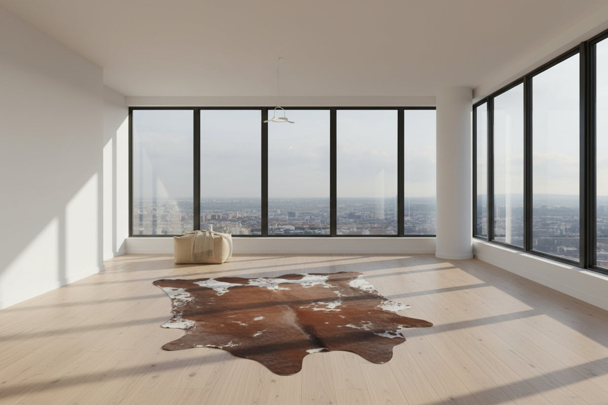 Nguni Cowhide Rug Brown & White 2.25m x 1.83m | The Hide Shop Fourways
