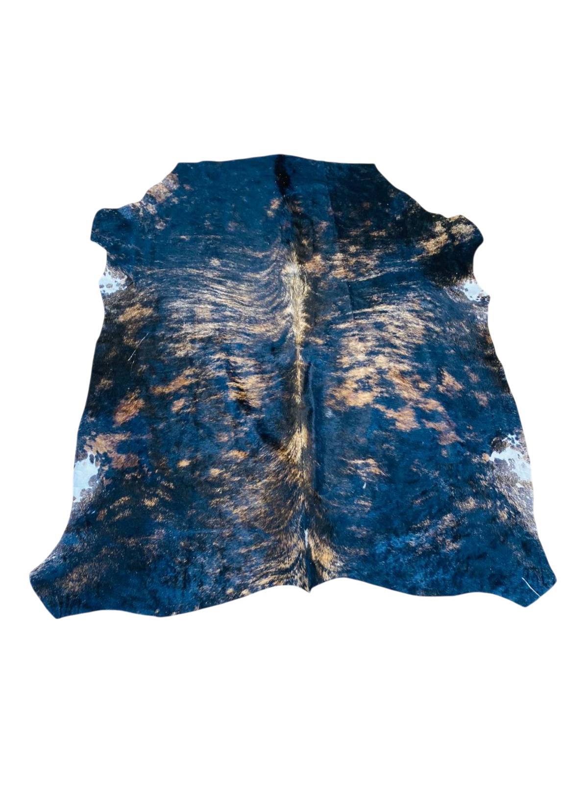 Nguni Hide Black, Brown and White Cow Hide Rug 1,97m X 2,65m - THS10116