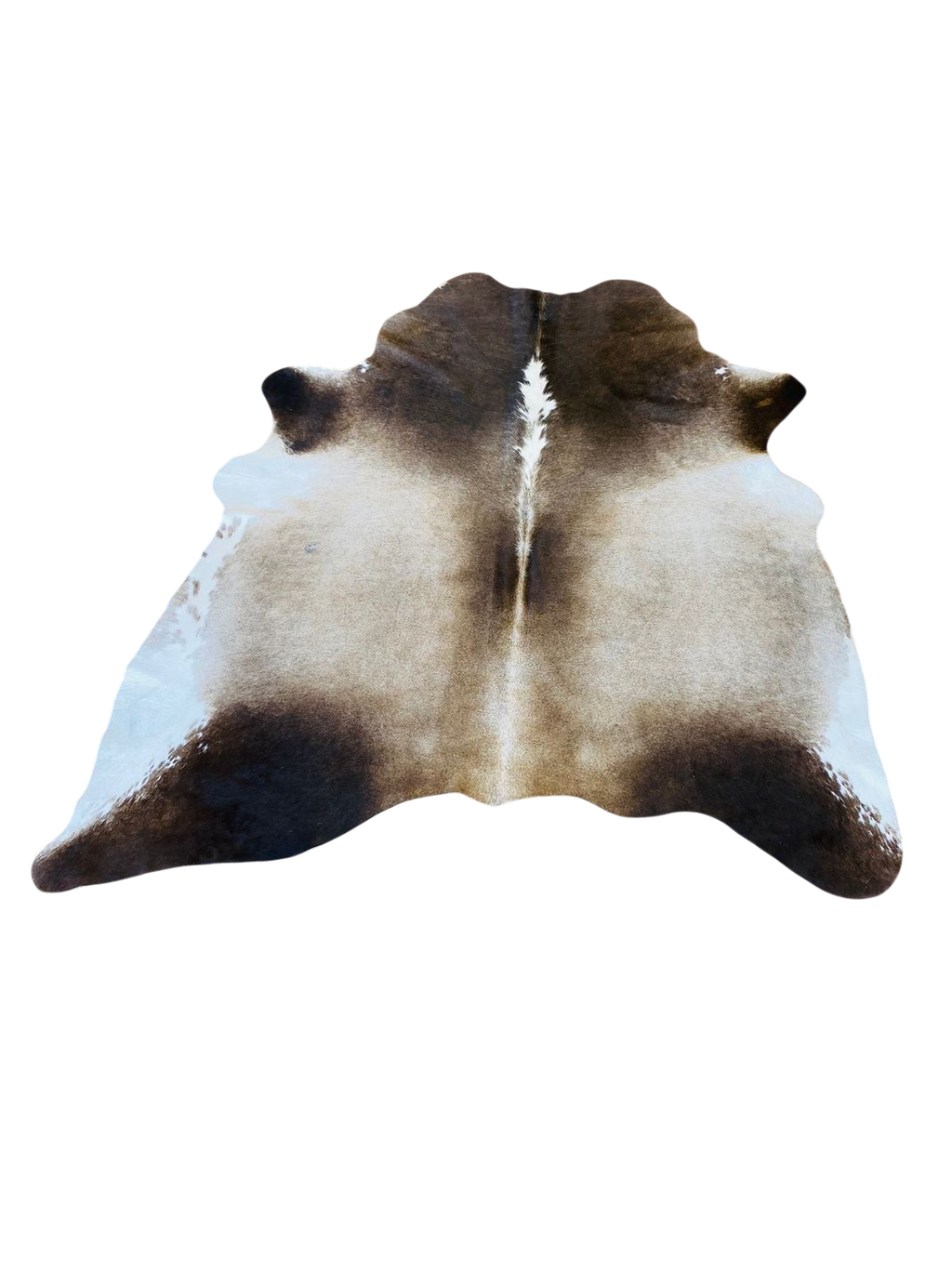 Nguni  White ,Dark Brown and Light Brown 1,90m X 1,45m - TSH10114