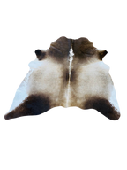 Nguni  White ,Dark Brown and Light Brown 1,90m X 1,45m - TSH10114