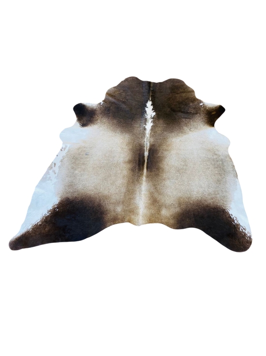 Nguni  White ,Dark Brown and Light Brown 1,90m X 1,45m - TSH10114