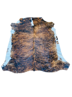 Nguni White ,Black ,Dark Brown and Light Brown Cow Hide Rug 2,07m X 1,75 m- TSH10120