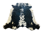 Black and white cowhide rug 