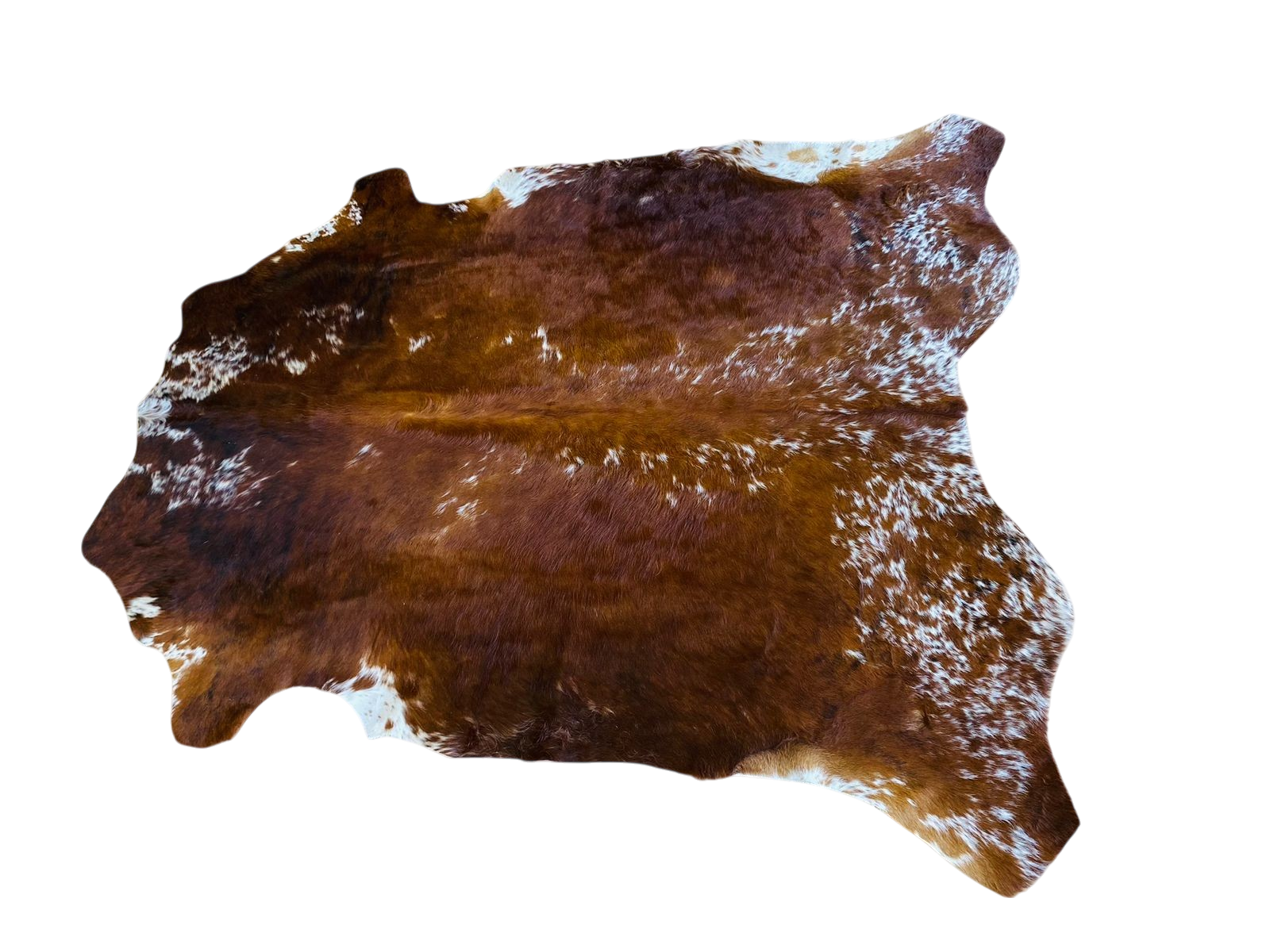 Brown and White cowhide rug the hide shop