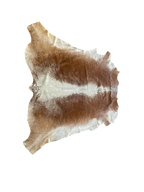 Hides of brown and white cowhide 