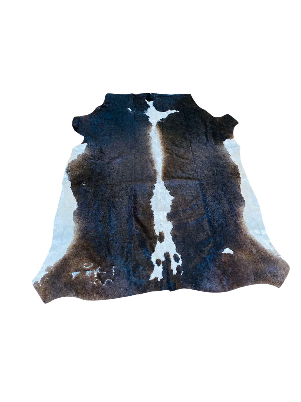 Nguni Dark Brown and White Cow Hide Rug 1,65m X 1,45m -THS10112