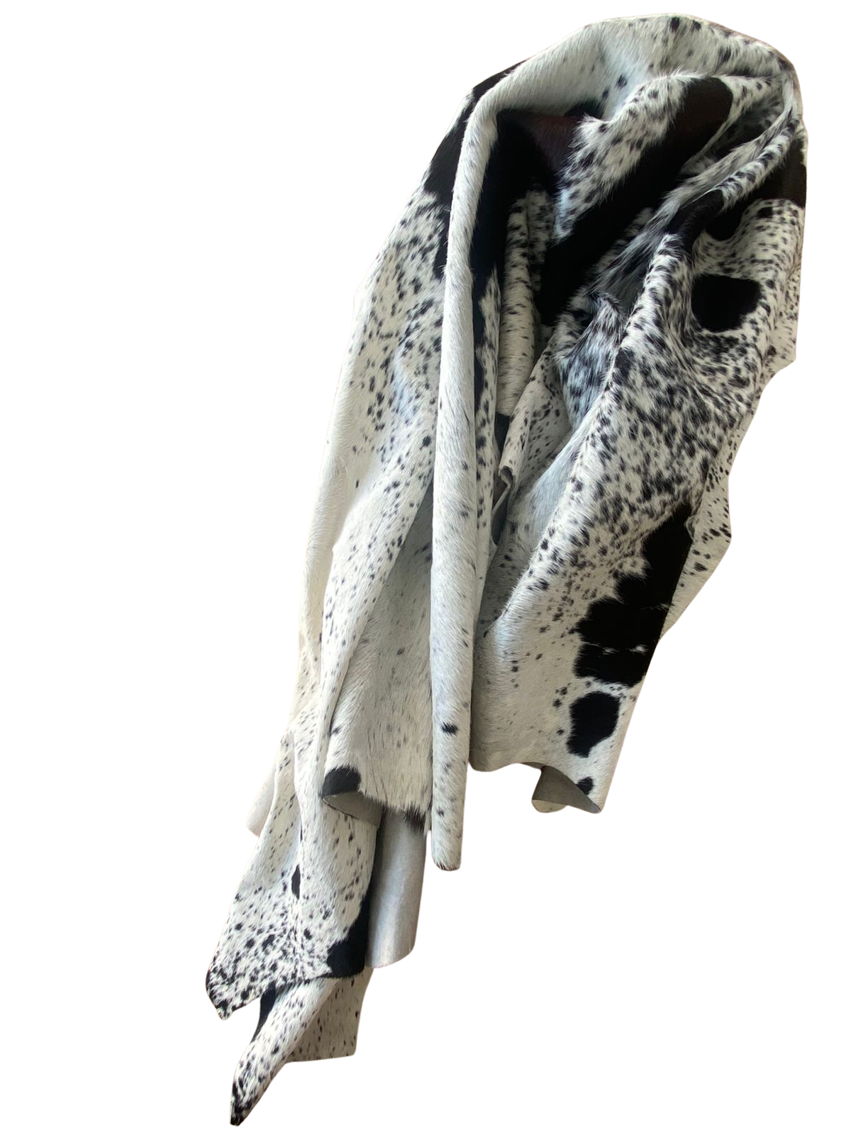 Black and white patterned cow hide 