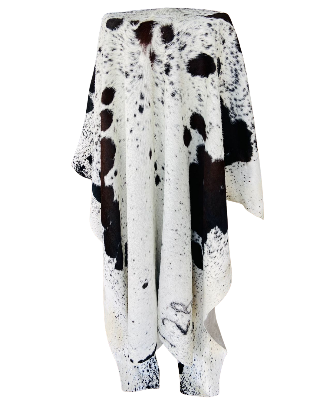 Black and white patterned cow hide 