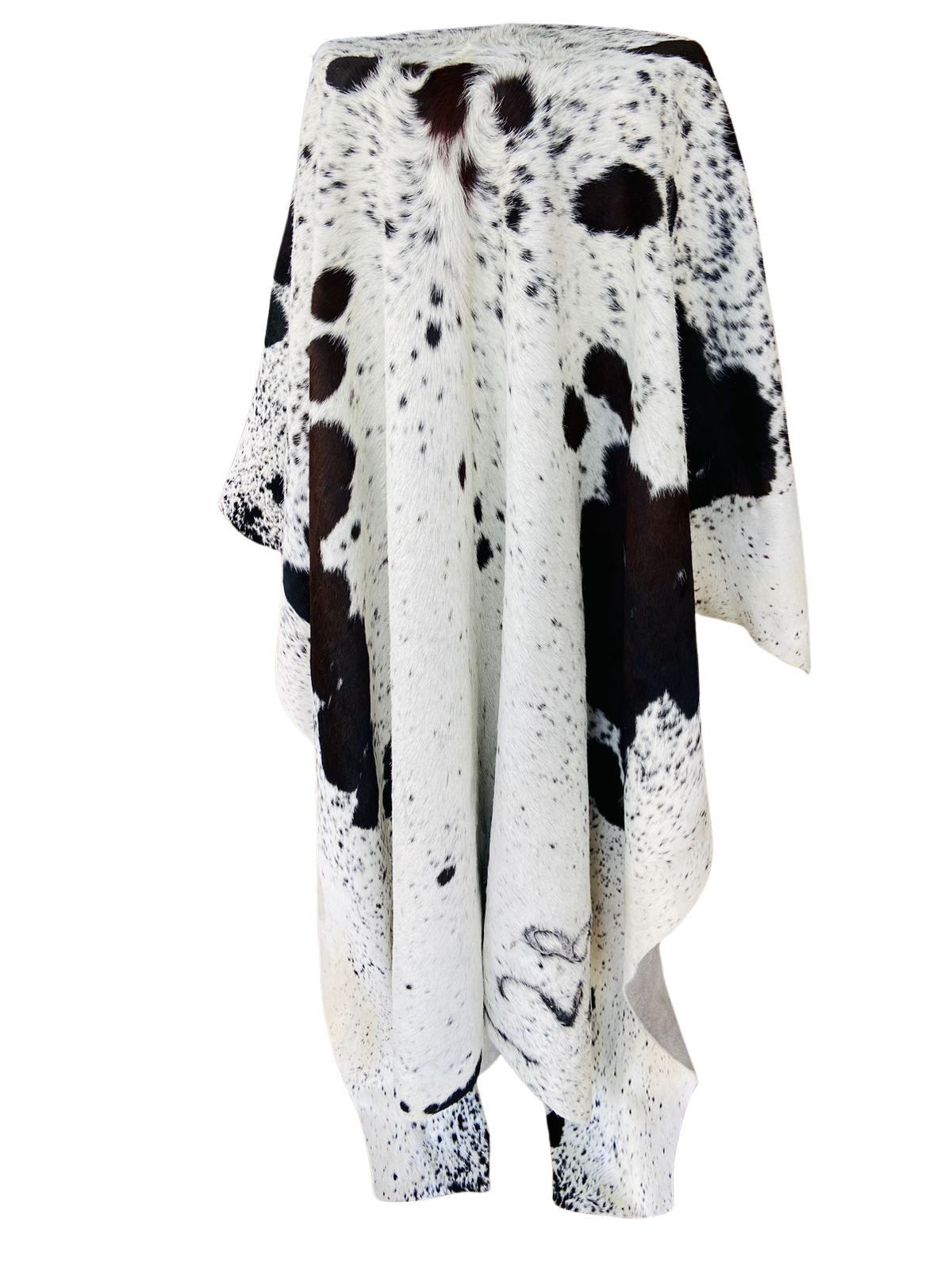 Black and white patterned cow hide 