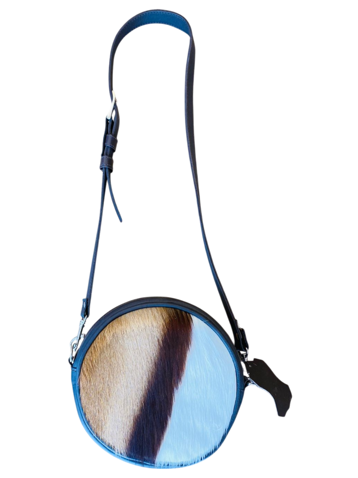 Springbok Hide Round Tote Bag 