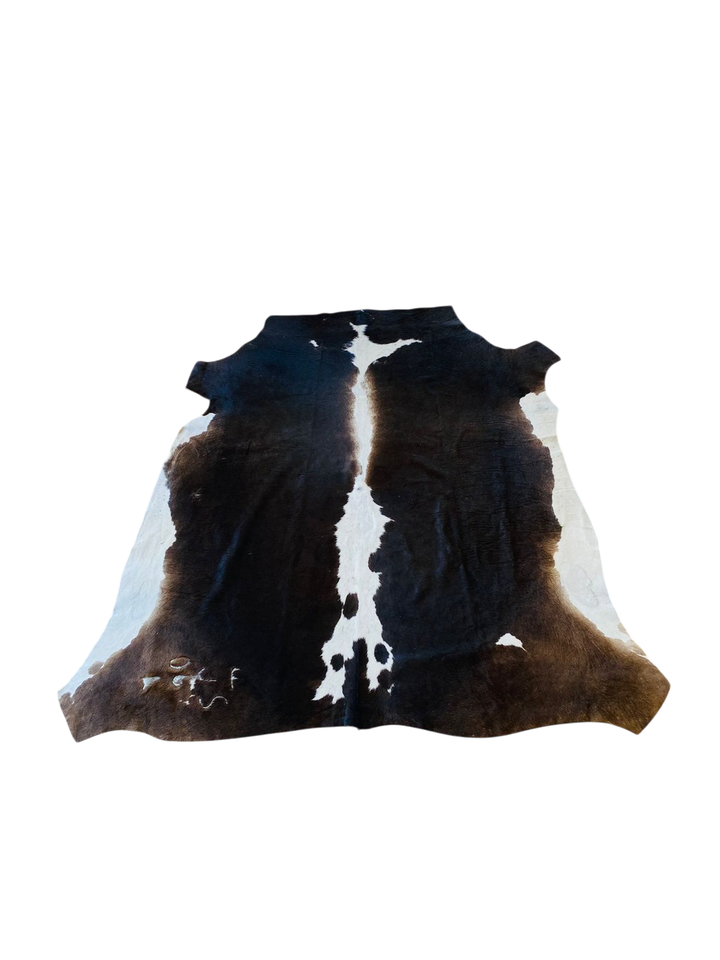 Nguni Dark Brown and White Cow Hide Rug 1,65m X 1,45m -THS10112