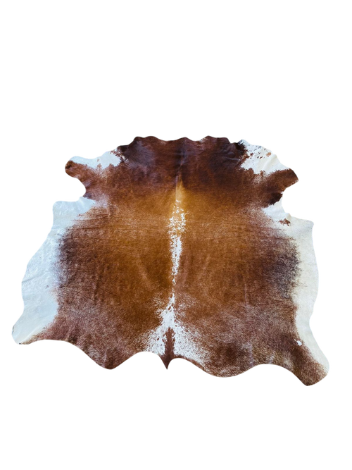 NGUNI LIGHT BROWN AND WHITE COWHIDE RUG 2m x 1.90 AAS 7734