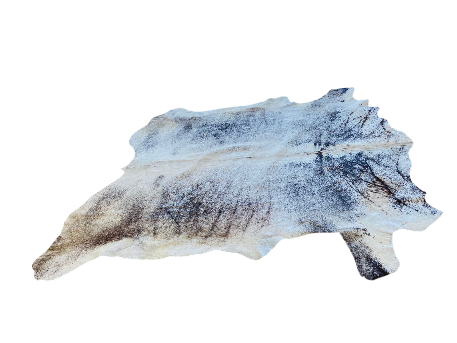 NGUNI WHITE AND BROWN COWHIDE RUG 2m x 1,65m AAS 7735