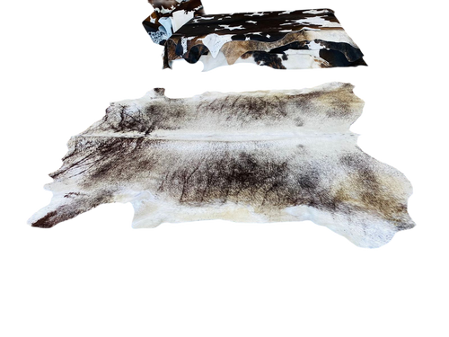NGUNI WHITE AND BROWN COWHIDE RUG 2m x 1,65m AAS 7735