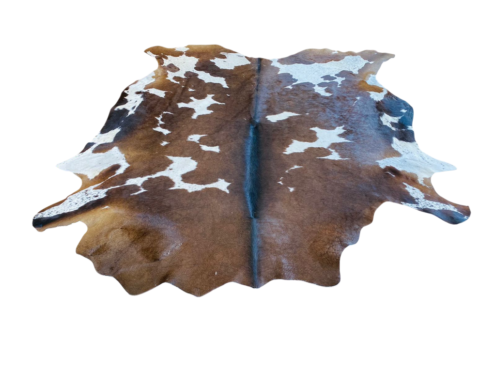 NGUNI BROWN AND WHITE COWHIDE RUG 1,70m x 2m AS 6608