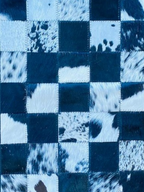 cow hide patchwork table runner  
