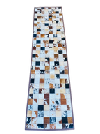 cow hide patchwork table runner  